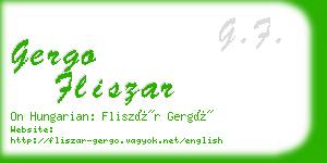 gergo fliszar business card